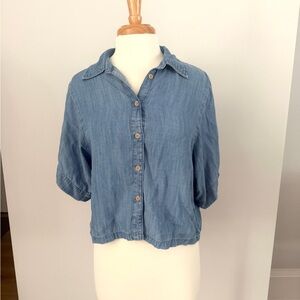Casual Denim Button-Up